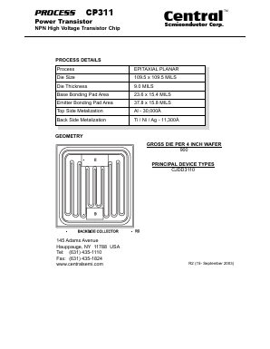CP311 Datasheet PDF Central Semiconductor