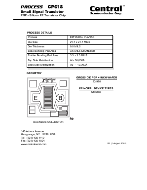 CP618 Datasheet PDF Central Semiconductor
