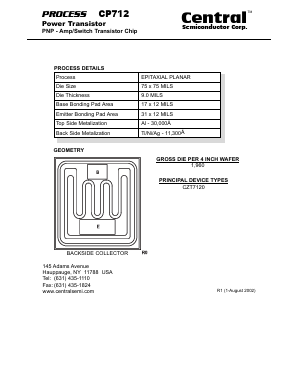 CP712 Datasheet PDF Central Semiconductor