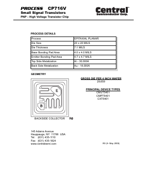 CP716V Datasheet PDF Central Semiconductor