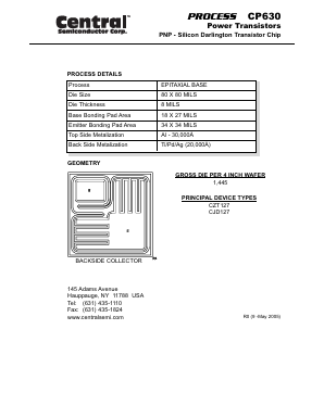 CP630 Datasheet PDF Central Semiconductor
