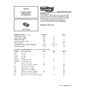 CMPT918 Datasheet PDF Central Semiconductor