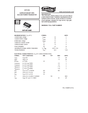 CZT3150 Datasheet PDF Central Semiconductor
