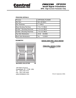 CP353V Datasheet PDF Central Semiconductor