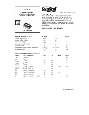 CZT3120 Datasheet PDF Central Semiconductor