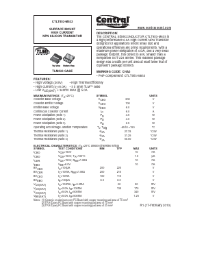 CTLT853-M833 Datasheet PDF Central Semiconductor