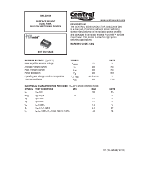 CMLD2838 Datasheet PDF Central Semiconductor