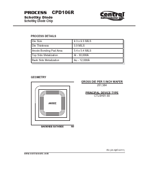CPD106R Datasheet PDF Central Semiconductor