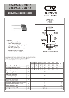 RS404 Datasheet PDF CHENG-YI ELECTRONIC CO., LTD.