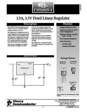 CS52015-3GDP3 Datasheet PDF Cherry semiconductor