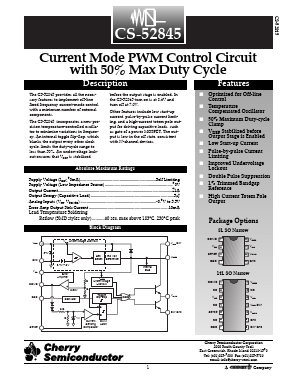CS-52845D14 Datasheet PDF Cherry semiconductor
