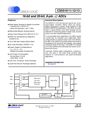 CS5510 Datasheet PDF Cirrus Logic