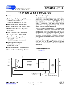 CS5513-BSZ Datasheet PDF Cirrus Logic