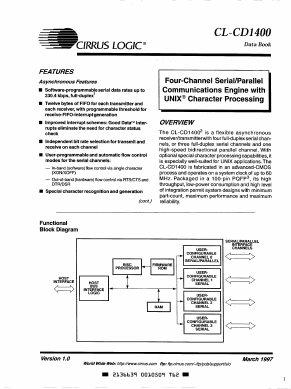 CL-CD1400 Datasheet PDF Cirrus Logic