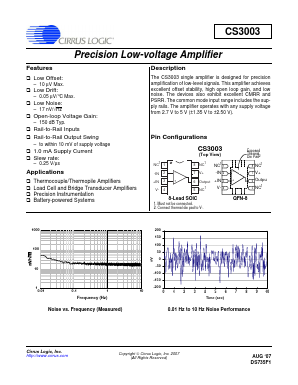 CS3003-FS Datasheet PDF Cirrus Logic