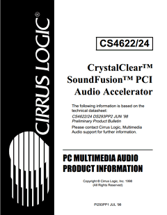 CS4624 Datasheet PDF Cirrus Logic