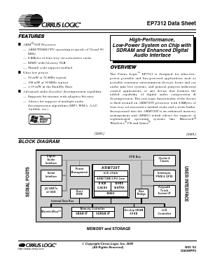 EP7312-EV Datasheet PDF Cirrus Logic