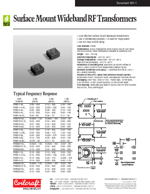 PWB-1-CLD Datasheet PDF Coilcraft Inc