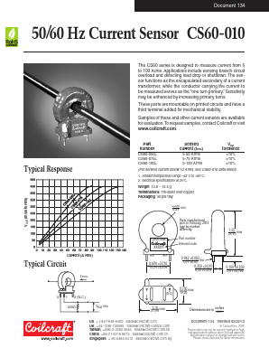 CS60-075L Datasheet PDF Coilcraft Inc