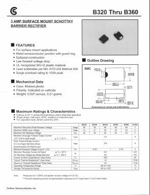 B320 Datasheet PDF Collmer Semiconductor