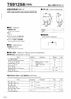 TS912S6 Datasheet PDF Collmer Semiconductor