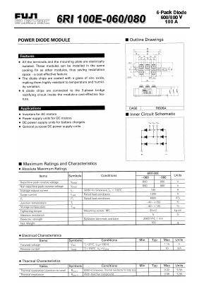 6RI100E-060 Datasheet PDF Collmer Semiconductor