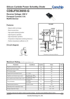 CDBJFSC8650-G Datasheet PDF ComChip