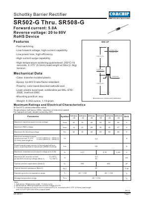 SR506-G Datasheet PDF ComChip