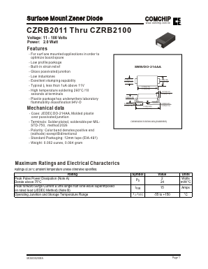CZRB2022 Datasheet PDF ComChip
