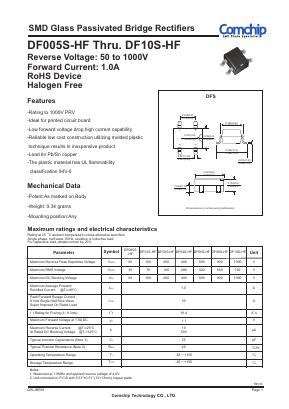 DF08S-HF Datasheet PDF ComChip