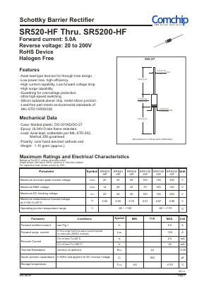 SR520-HF Datasheet PDF ComChip