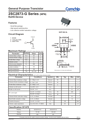 2SC2873O-G Datasheet PDF ComChip