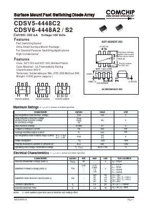 CDSV6-4448S2 Datasheet PDF ComChip