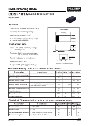 CDSF101A Datasheet PDF ComChip