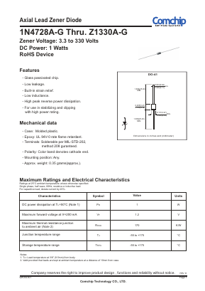 1N4760A-G Datasheet PDF ComChip
