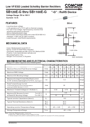 SB120E-G Datasheet PDF ComChip