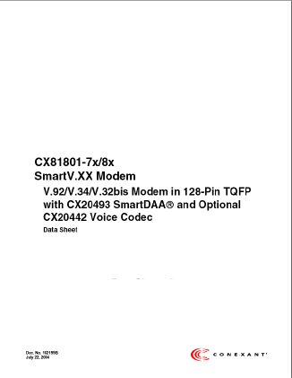 CX81801-73 Datasheet PDF Conexant Systems
