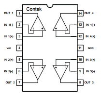 LM324 Datasheet PDF Contek Microelectronics