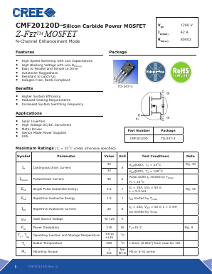 CMF20120D Datasheet PDF Cree, Inc