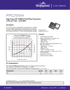 PTFC270101M Datasheet PDF Cree, Inc