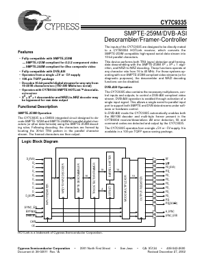 CY7C9335 Datasheet PDF Cypress Semiconductor