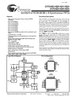CY7C4251-15 Datasheet PDF Cypress Semiconductor
