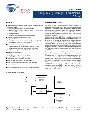 FM25C160B-GATR Datasheet PDF Cypress Semiconductor