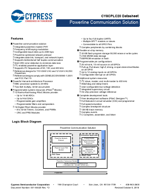 CY8CPLC20-48LFXI Datasheet PDF Cypress Semiconductor