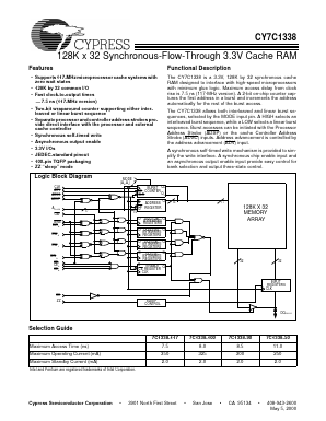 7C1338-100 Datasheet PDF Cypress Semiconductor