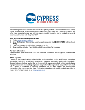 MB88151A Datasheet PDF Cypress Semiconductor