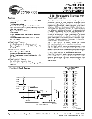 CY74FCT16501ATPAC Datasheet PDF Cypress Semiconductor