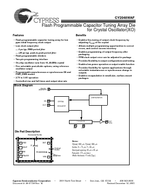 CY2048WAF Datasheet PDF Cypress Semiconductor