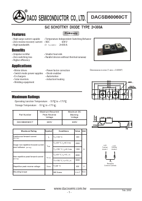 DACSB60060CT Datasheet PDF DACO SEMICONDUCTOR CO.,LTD.