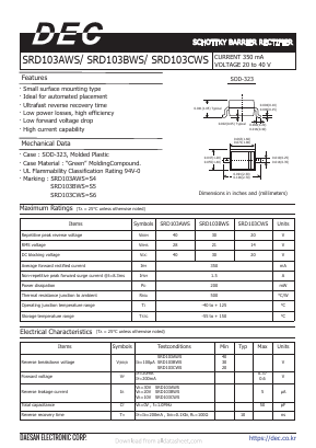SRD103CWS Datasheet PDF Daesan Electronics Corp.